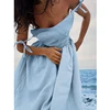 Original Backless Cotton Suspender Dress Spring and Summer Women's Elegant Mori Style Sexy V-Neck High Waist Suspender Dress 4