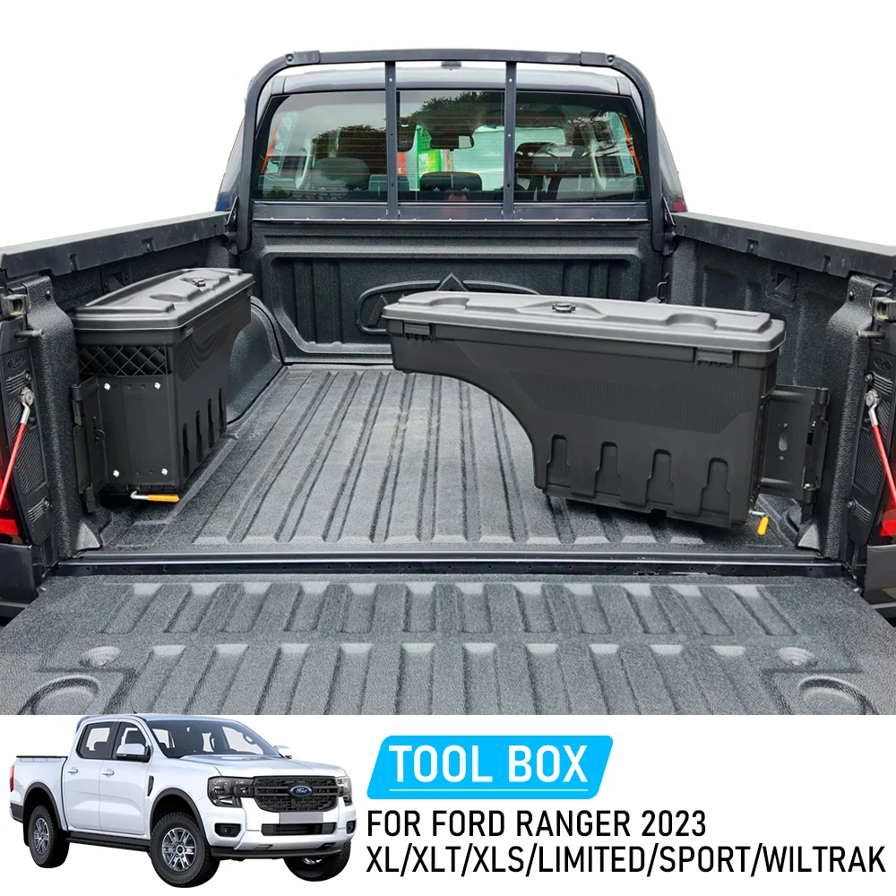 Boîte de rangement de lit de camion 514-up Boîte à outils avec serrure pour  Ford F150 F-250 Ford Ranger Super Duty Boîte de rangement - AliExpress