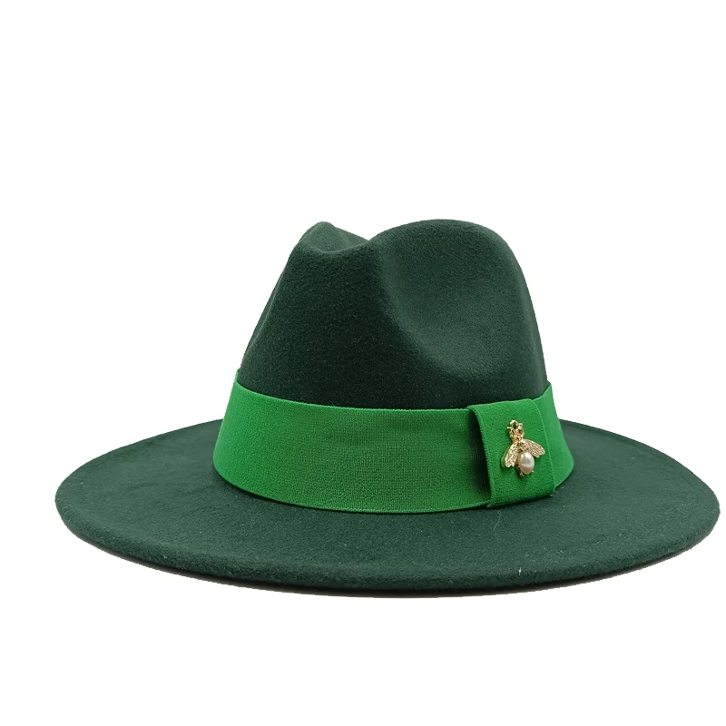 28-Farben-Fedora-Hüte mit Bienen-elastischem Gurtband, Herren-Fedora-Hut, Herren-Panama-Hut, Unisex-Hut, Militärfarbe, Fedora-Hut – Detail 9