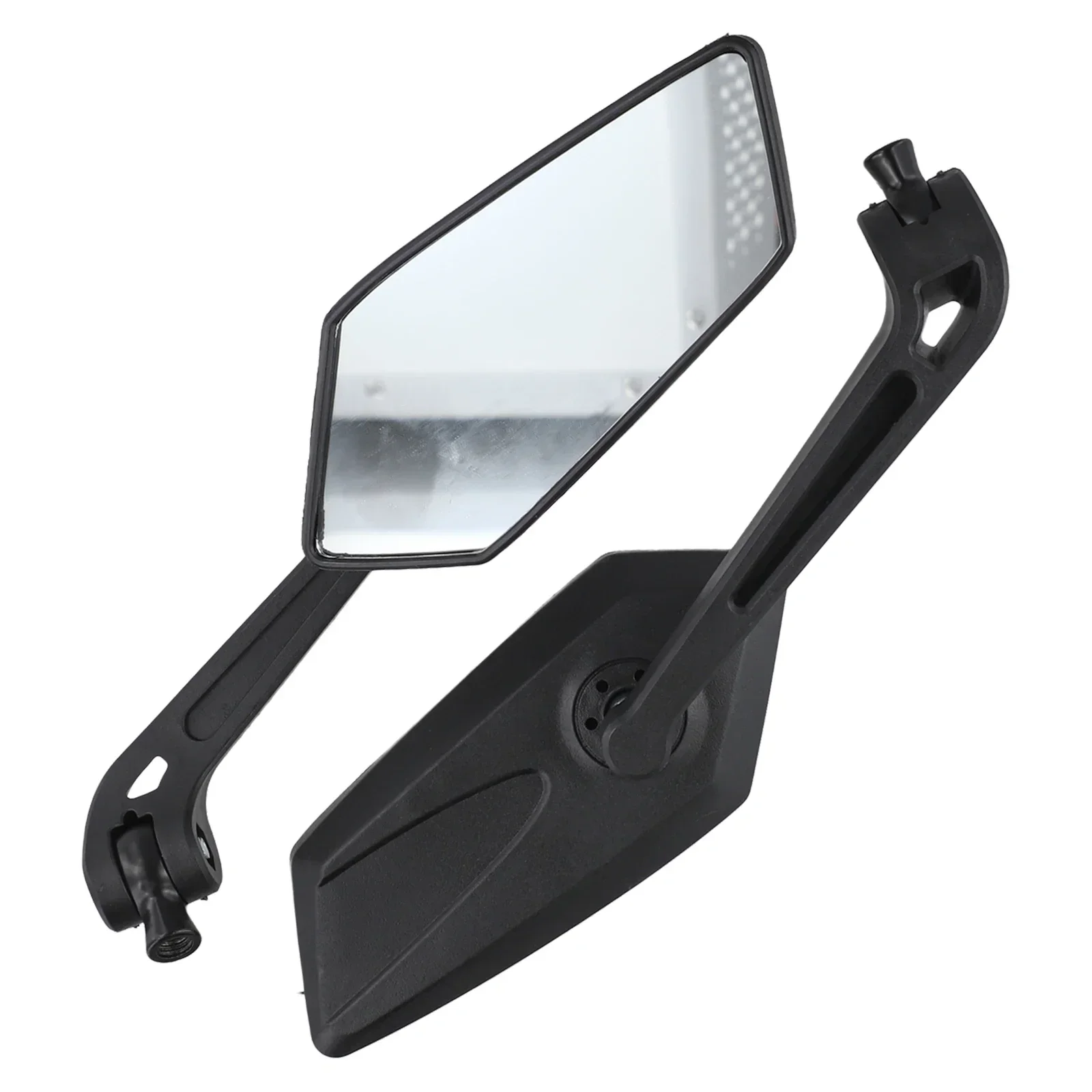 1set Motorcycle Side Mirrors Rearview Mirror Scooter Adjustable Rotating Mirrors Black Replacement Motorcycle Accessories
