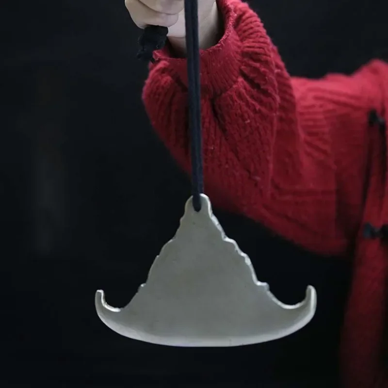 Nepalese Hand-made Triangular Iron Chimes Yoga Meditation