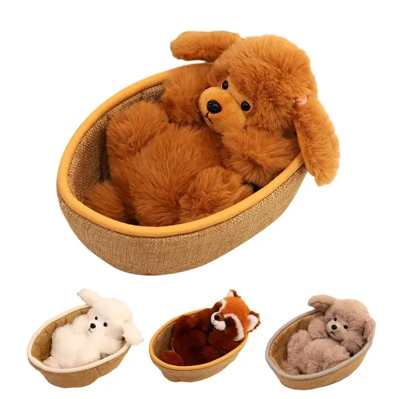 Cradle Hugging Plush Toy Animal Plush Toy Basket Weaving Raccoon Doll Plush Toy Stuffed Baby Toy Soft Animals Plush For kids behogar laundry dirty clothing basket foldable toy shoes organizers storage for kids sundries storage cartoon animal 10 styles