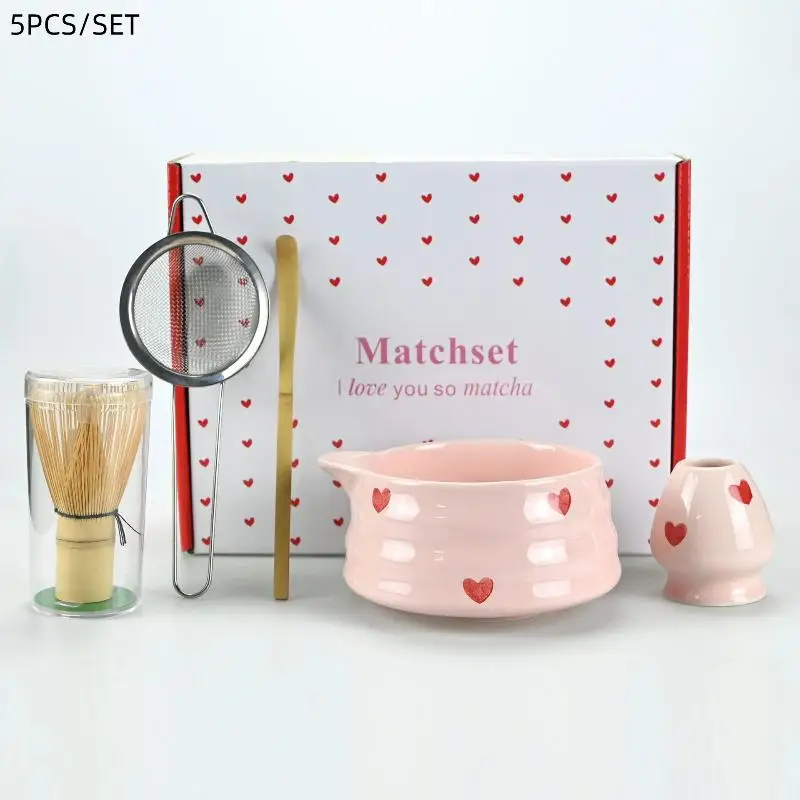 طقم ماتشا سيراميك ٥ قطع