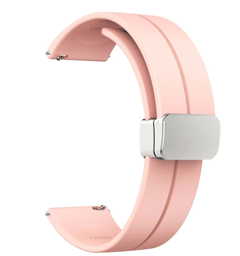 Magnetic Silicone Watch Strap, 22mm & 20mm Options, Universal Fit