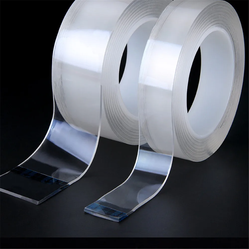 

1/2/3/5M Nano Tape Double Sided Tape Transparent No Trace Reusable Waterproof Adhesive Tape Cleanable Kitchen Bathroom Supplies