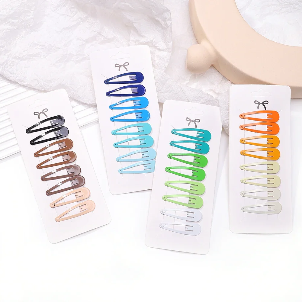 Cute Candy Color Baby Girl BB Clip Lovely Snap Women Gradient Hairpins Barrette 8/10Pcs Kids Headwear Hair Accessories hair clips hair accessories