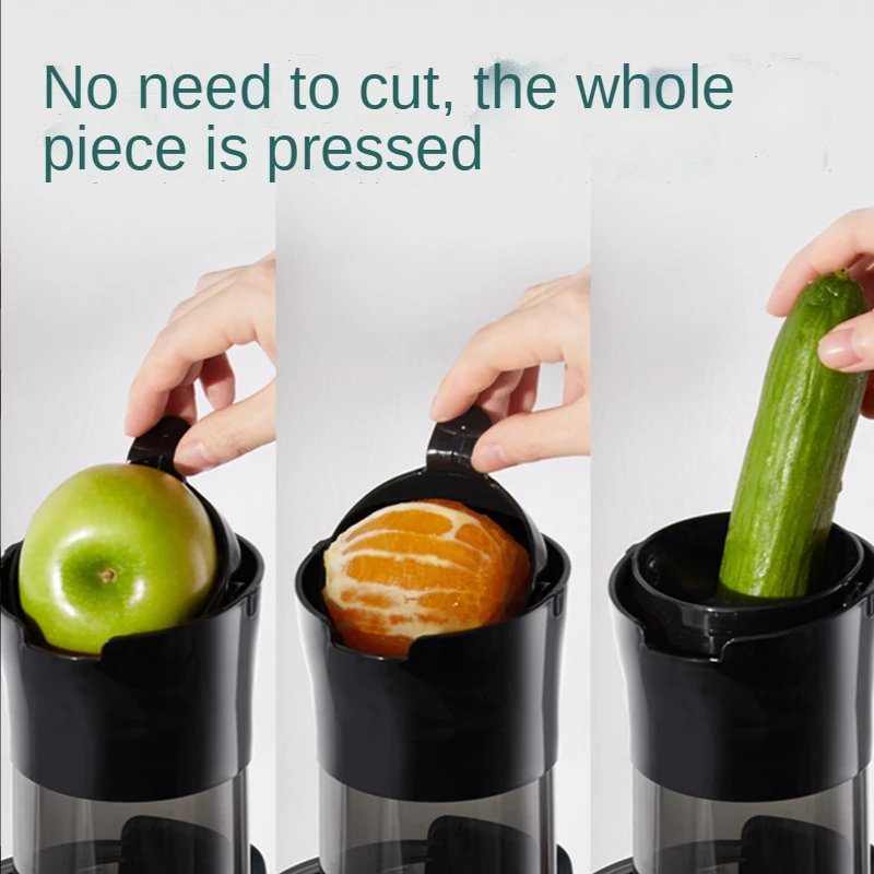 Large Caliber Slow Juicer Screw Cold Press Extractor Slag Juice Separation Filter-Free Easy Wash Electric Fruit Juicer Machine 4