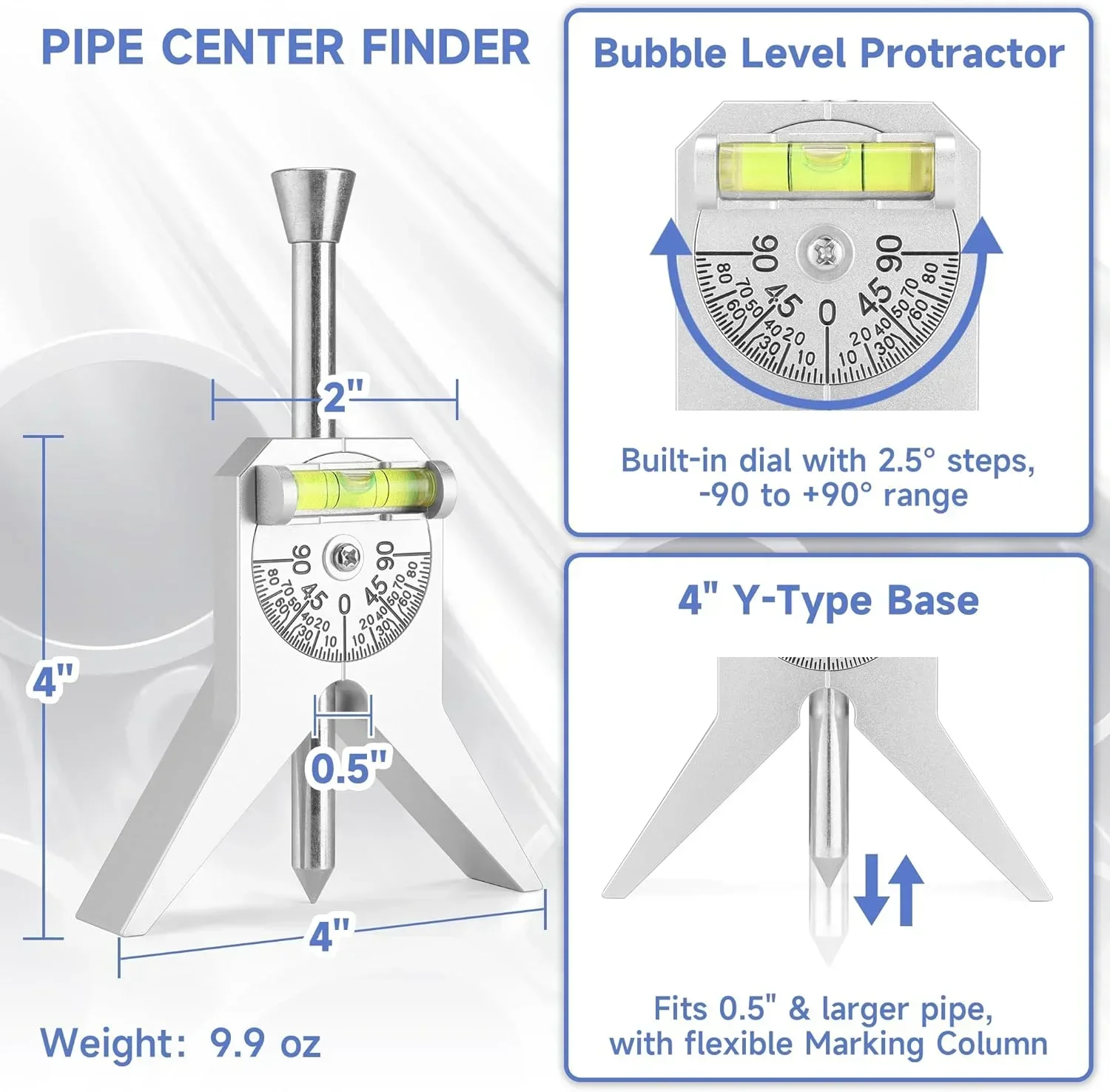 Pipe Centering Tool Manual Tube Marker Centering Y-Type 4 Inch Safety Pipe Marker Centering Head