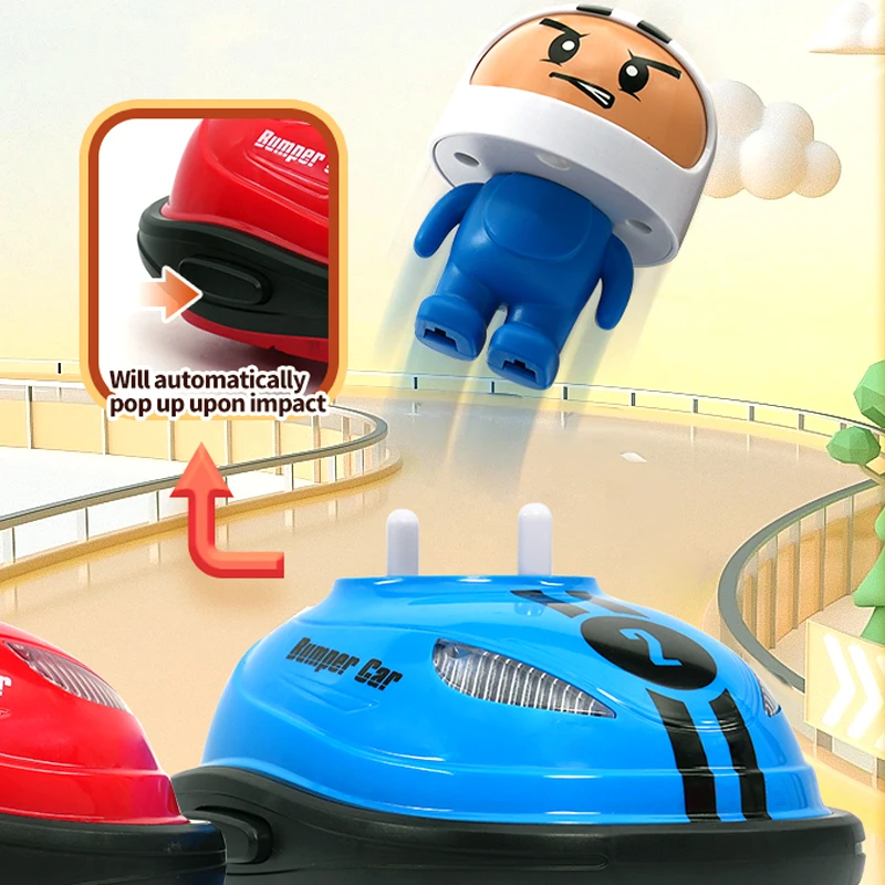 RC Toy 2.4G Super Battle Bumper Car Pop-up Doll Crash Bounce Ejection Light Children's Remote Control Toys Gift for Parenting 2