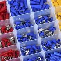 480PCS สายเคเบิลหุ้มฉนวนสายไฟ CRIMP Spade BUTT แหวนส้อมชุดแหวน Lugs รีดเทอร์มินัลชุดสารพัน 4