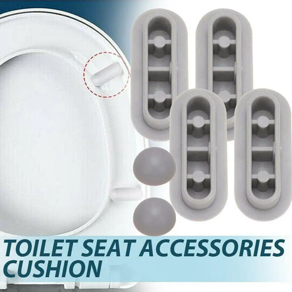 Toilet Bumper Pads Replacement Stoppers Gasket Lid Universal Parts Pad Rubber Bumpers Spacer Buffers Anti Cushioning Seat P9H4 set toilet seat screws hinges expanding rubber top nuts fixings wc blind hole universal fixing nuts toilet seat equipment