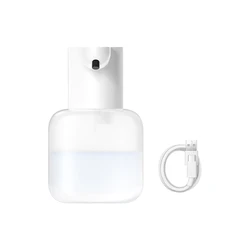 Automatic Infrared Sensor Liquid Soap Dispenser, USB Rechargeable, Wall Mounted, IPX5 Water Resistant, 550ml Capacity (White)