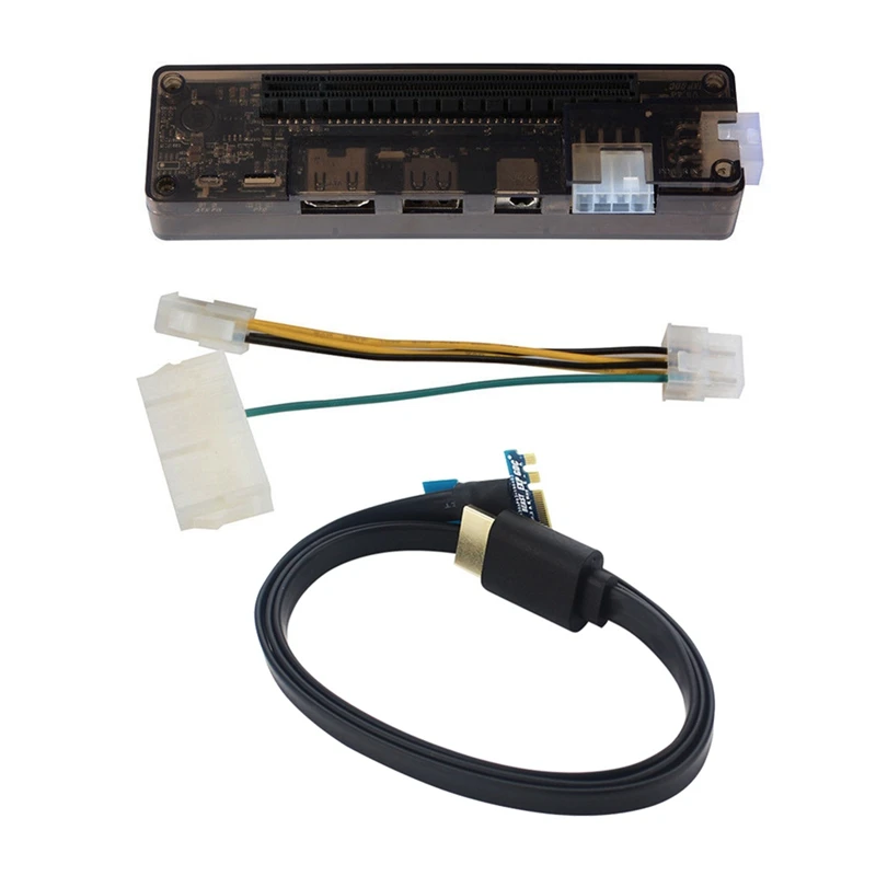 

1 комплект док-станция для ноутбука, видеокарта NGFF M.2 A Key Cable, прозрачный, черный