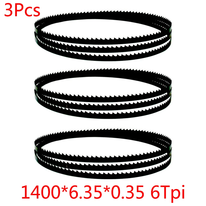 1/2/3pcs For Draper Einhell Scheppach HBS20 TPI 6/10/14 Bandsaw Blade 1400mmx6.35mm(1/4'')x0.35mm 8'' Woodworking Band Saw Tools