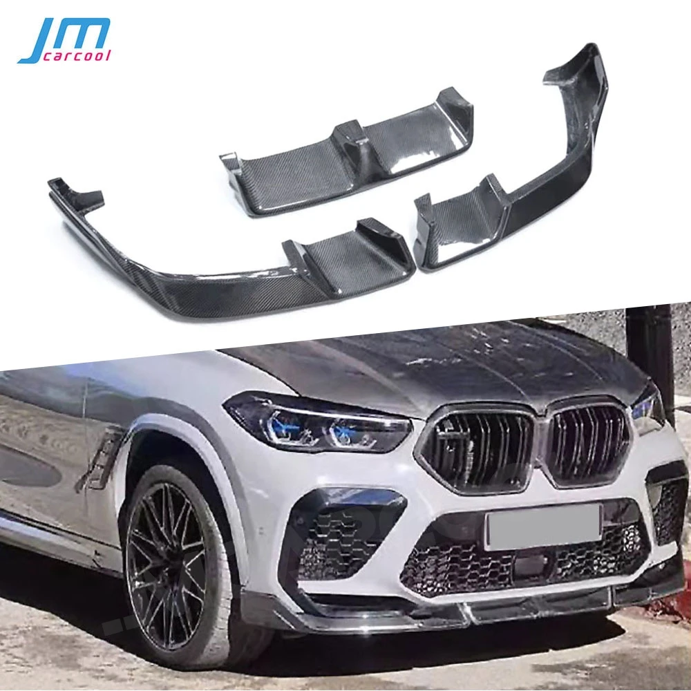 

Carbon Fiber Front Bumper Lip Spoiler Chin Extension Cover for BMW F96 X6M 2019 2020 2021 2022 Car Body Kits Accessories