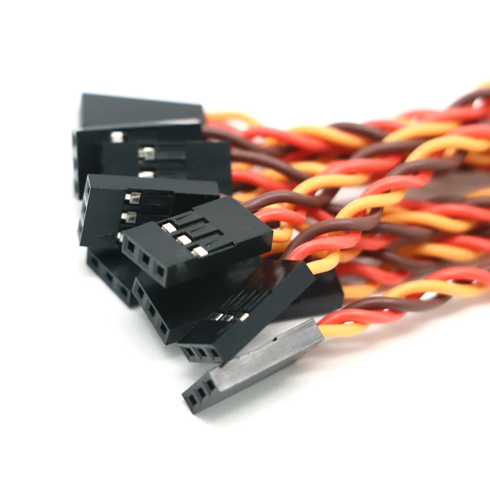 10 개/몫 10/15/20/30/50/100cm Futaba & JR 서보 헬리콥터 자동차 부품 장난감 용 간섭 방지 서보 연장 케이블 30 코어