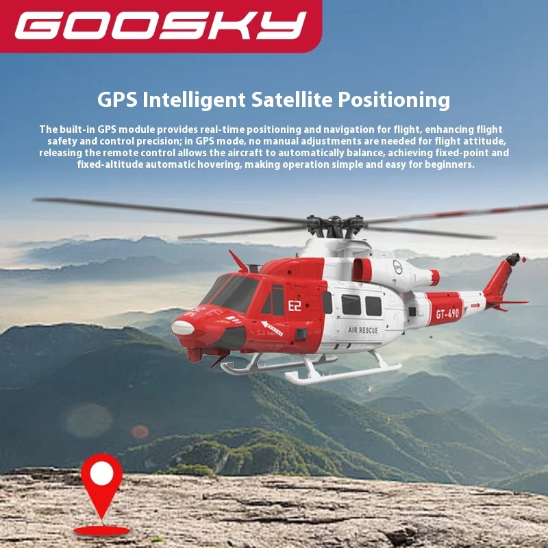 S671700464376470a9f1a7b3c64df60d8c BNF GOOSKY E2 GPS 헬리콥터 스마트 UH-1Y 스케일 RC 드론 자율 비행 6G 안정화 LED 내비게이션 원격 제어 장난감