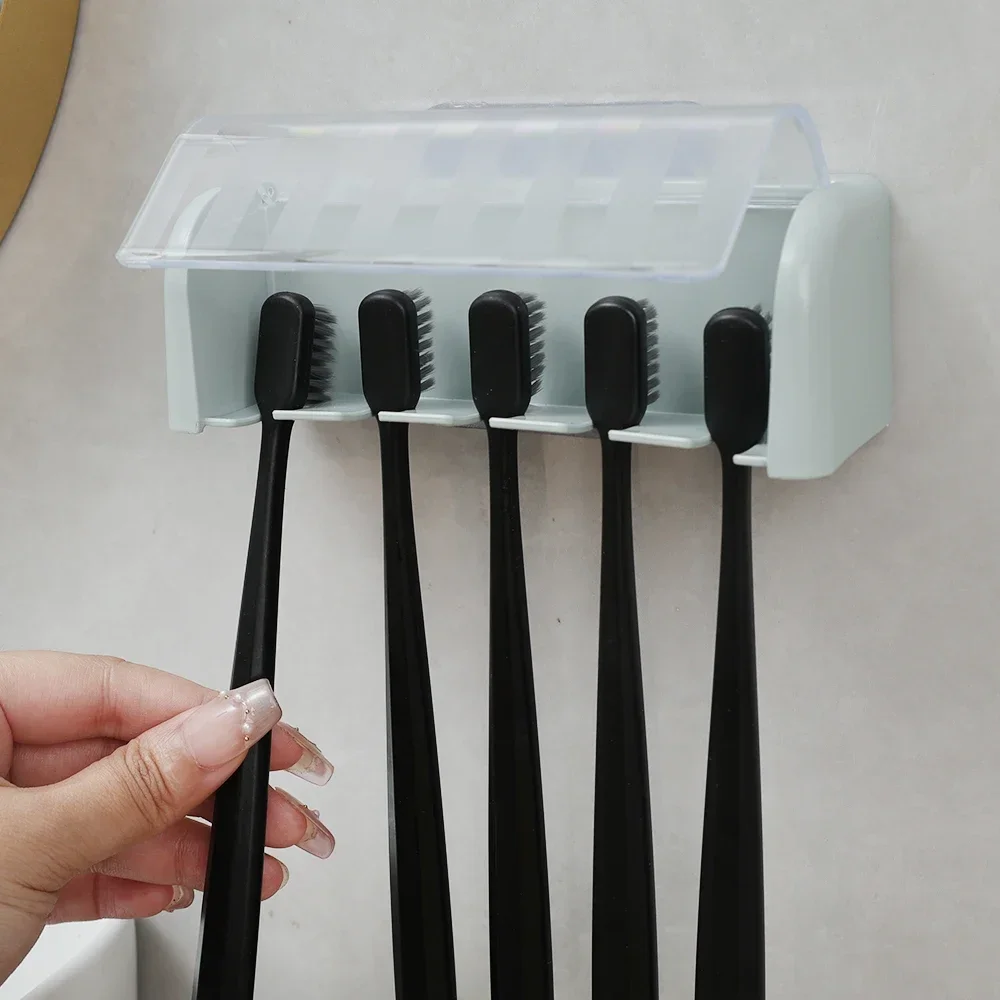 4-Slot Toothbrush Holder – Stainless Steel Countertop Organizer For Bathroom Vanity