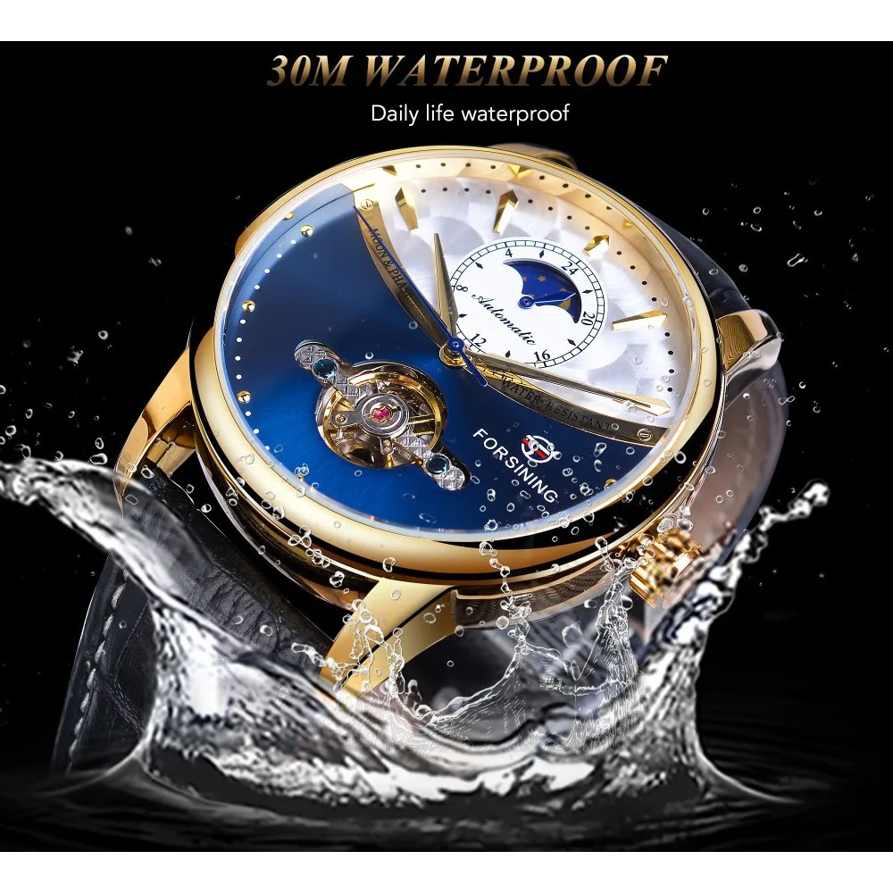 FORSING Luxury Brand Men's Watches Waterproof Genuine