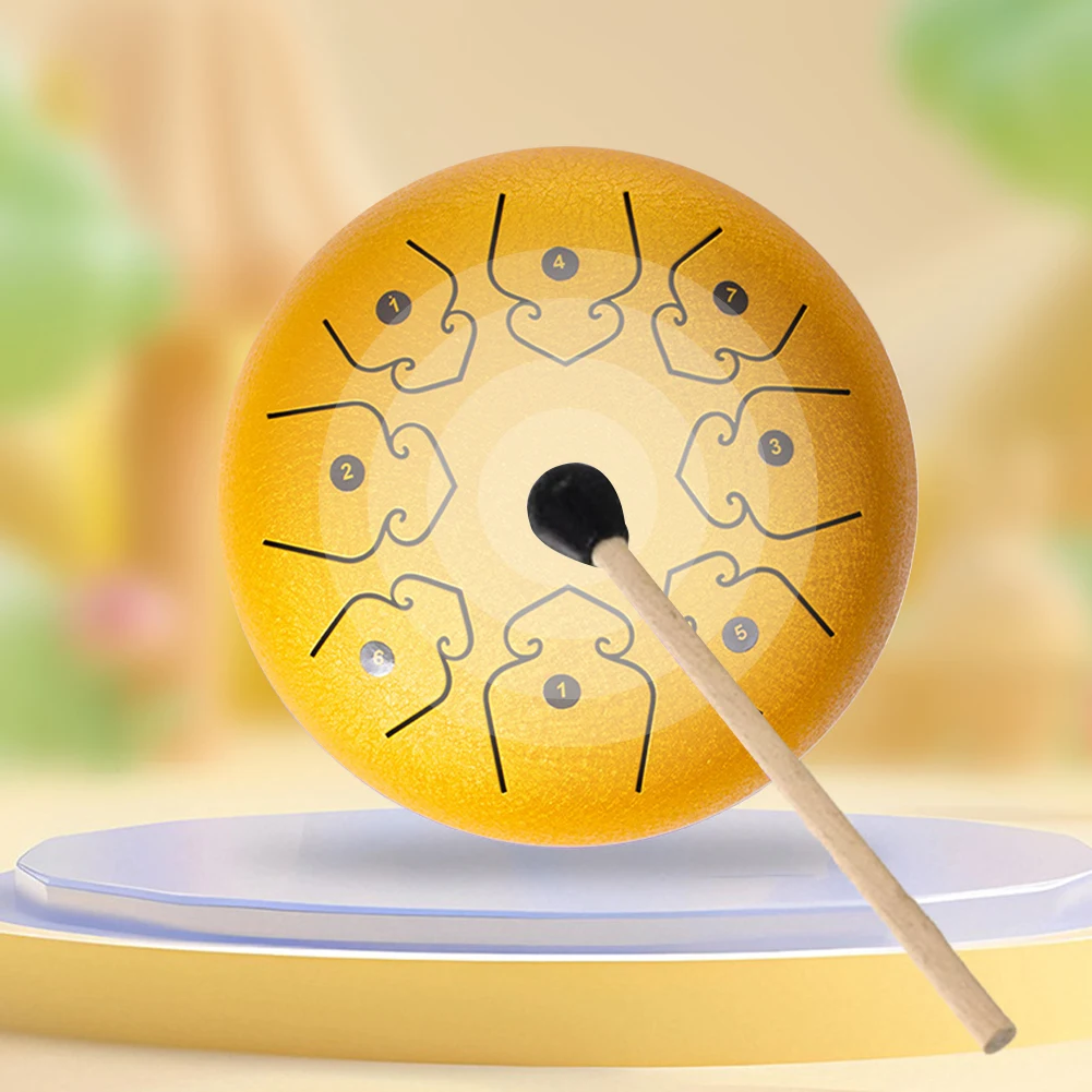 Rain Drum 3/4/6 Inch 6/8/9 Notes Waterproof Mini Chakra Drum Meditation Rain Chime Ideal for Yoga Meditation Prenatal Education