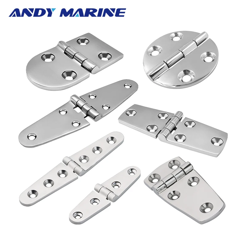Charnière plate en fonte d'acier inoxydable, portes d'armoire pour fenêtres 4/6 trous, charnière de pont à sangle moulée pour matériel de bateau