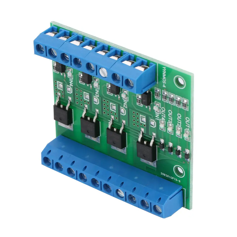 PWM MOS FET Module MOS Tube Module PWM 4-Channel MOS FET Module PLC Amplifier Circuit Board Driver Module 3-20V to 3.7-27VDC 10A image 2
