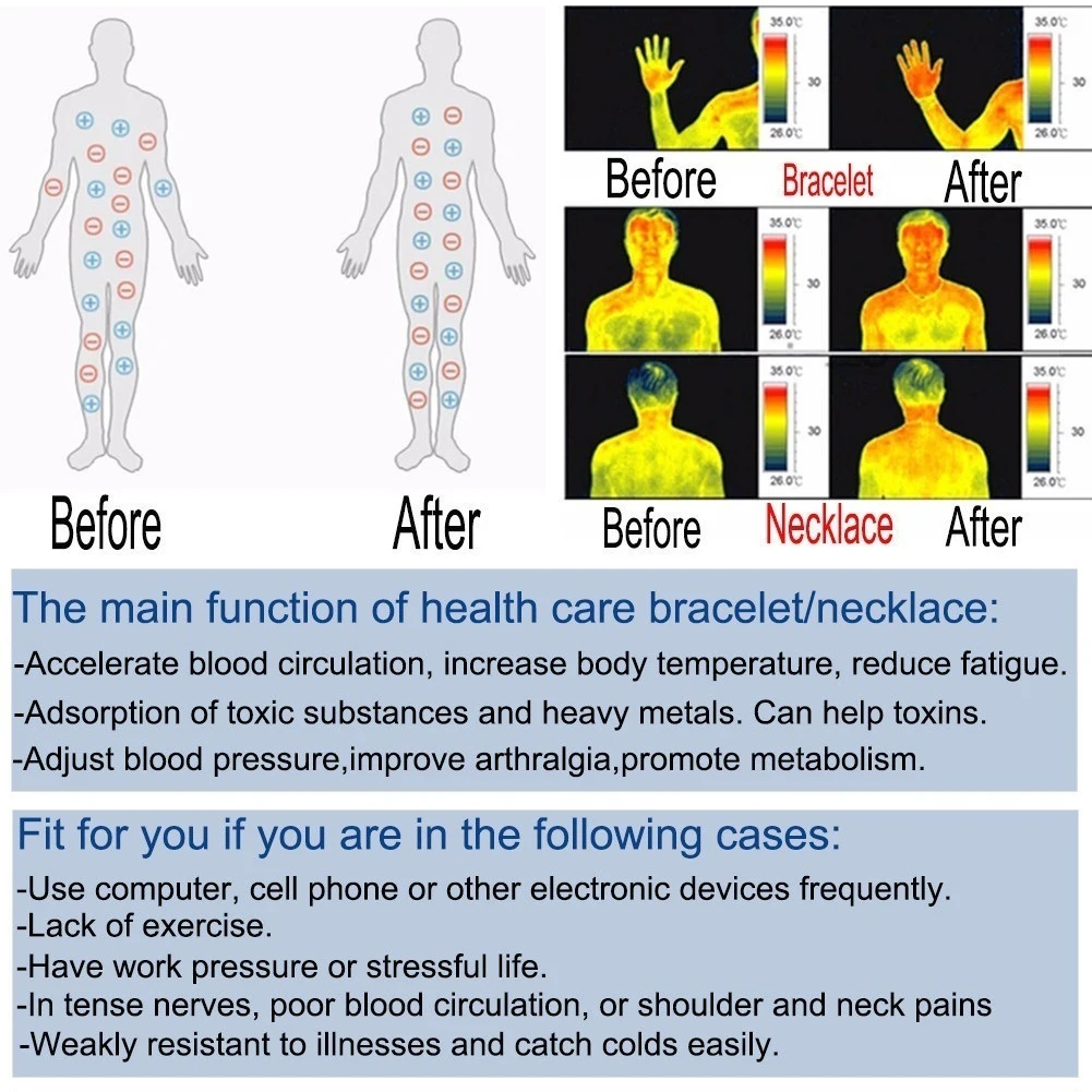 Men Women Magnetic Health Lose Weight Bracelet Power Therapy Detachable Power Therapy Magnets Negative Jewelry - Image 5