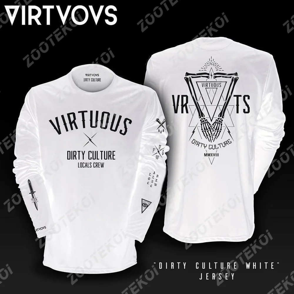 Virtuous Vrts Men Mtb Bike Motocross Jersey Bmx Mountain Downhill Bike Clothing Enduro Racing Shirt Breathable Jerseys