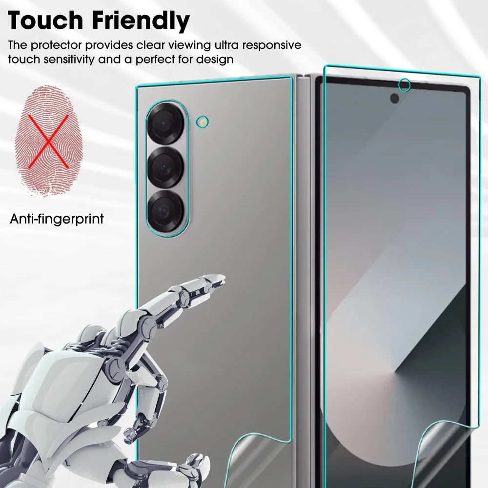 Hydrogel Film for Samsung Z Fold 6 Fold4 5 6 7 HD Soft Front Back Inner Screen Protector for Samsung Galaxy ZFold 7 6 Not Glass