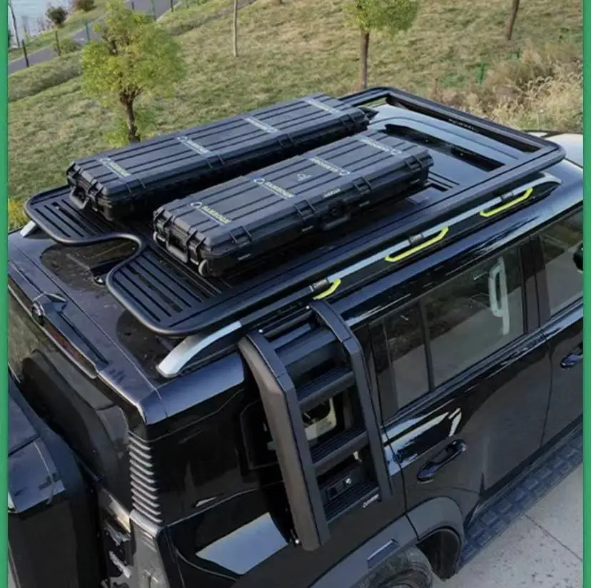 JETOUR T2 TRAVELER Car Telescopic Side Ladder For Land Rover De-fender 90 110 Folding Roof Ladder