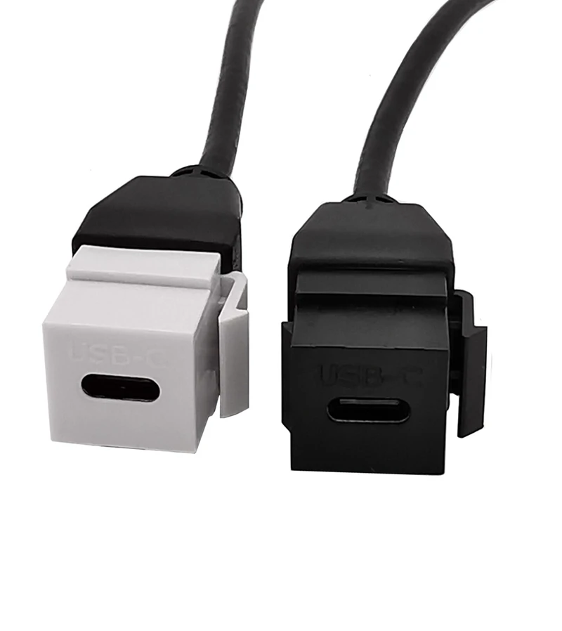 TUK D-SERIES KEYSTONE COUPLER USB 3.1 C-female to C-female, black