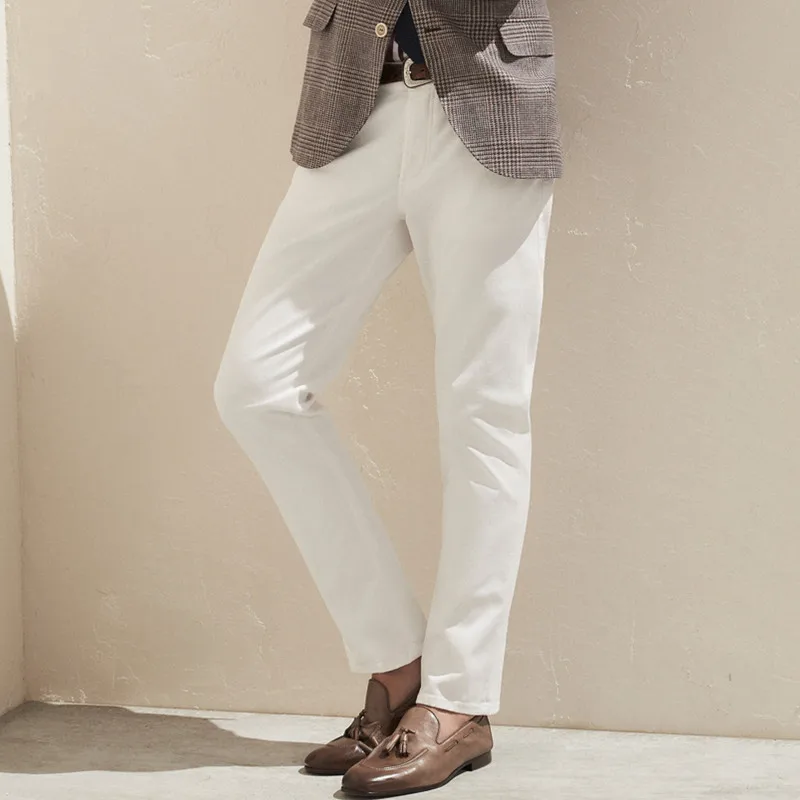 

Мужские облегающие прямые брюки с небольшими штанинами, новинка весны 2022, модные простые повседневные брюки-Капри средней посадки