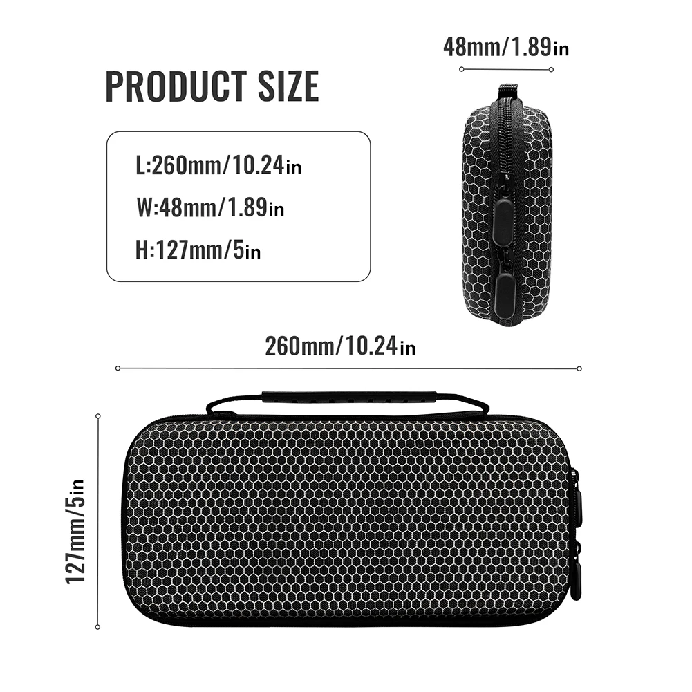 Travel Carrying Case For Nintendo Switch 2 Accessories Shockproof Protective Shell Pouch Game Cards Cables Portable Storage Bag