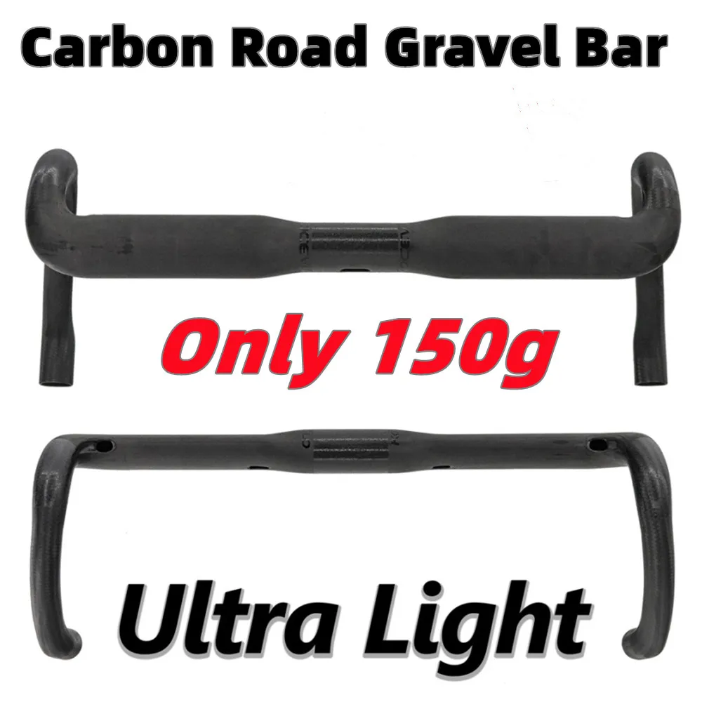 Guidon Carbone Pour Vélo Gravel — 31,8mm, Câblage Interne, Avec Potence, Neuf Sous Blister