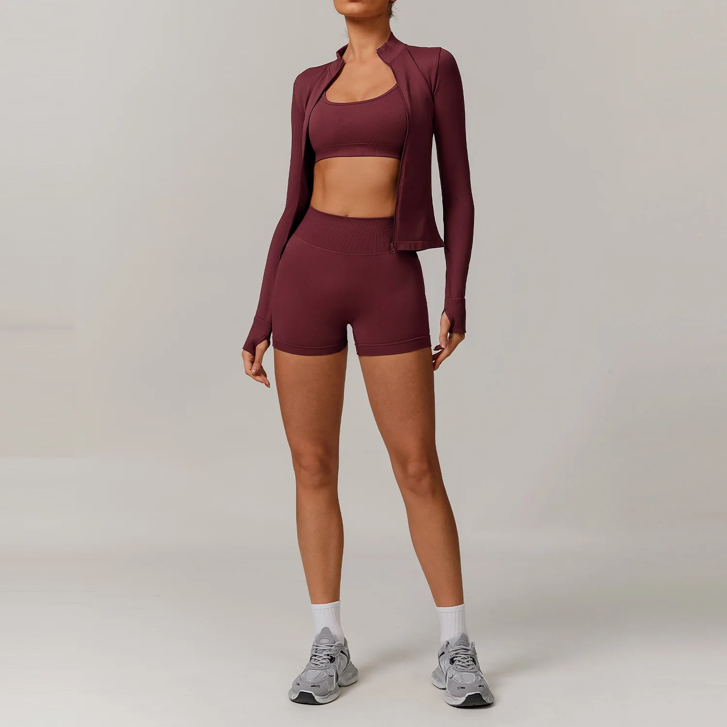 Seamless Yoga Set for Women 2/3PCS Sports Bra & Leggings Fitness Tracksuit