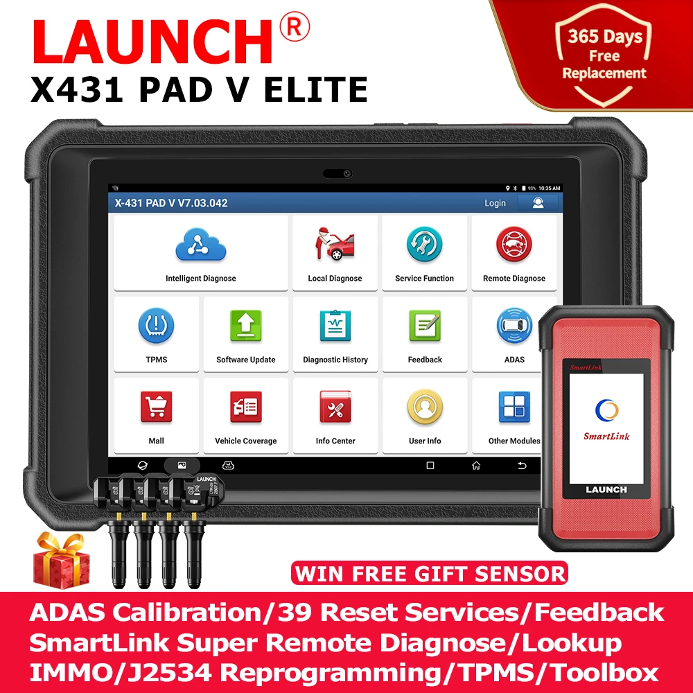 Avvia X431 Pad V Elite Strumento Diagnostico Automatico Codifica Ecu Online/J2534 Programmazione Scanner Obd2 Per Auto Calibrazione Adas Smartlink C