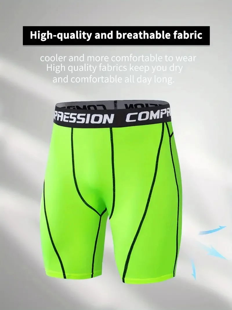 Men's Outdoor Sports Tight Shorts High Elasticity Quick-drying Sweat-absorbing for Fitness Running Compression