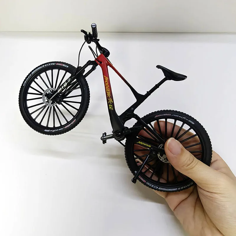 Model Alloy Bicycle 1:8 Diecast Metal Toy Miniature Bike Mountain Finger Gradual Bicycle Model Simulation Collection Toys