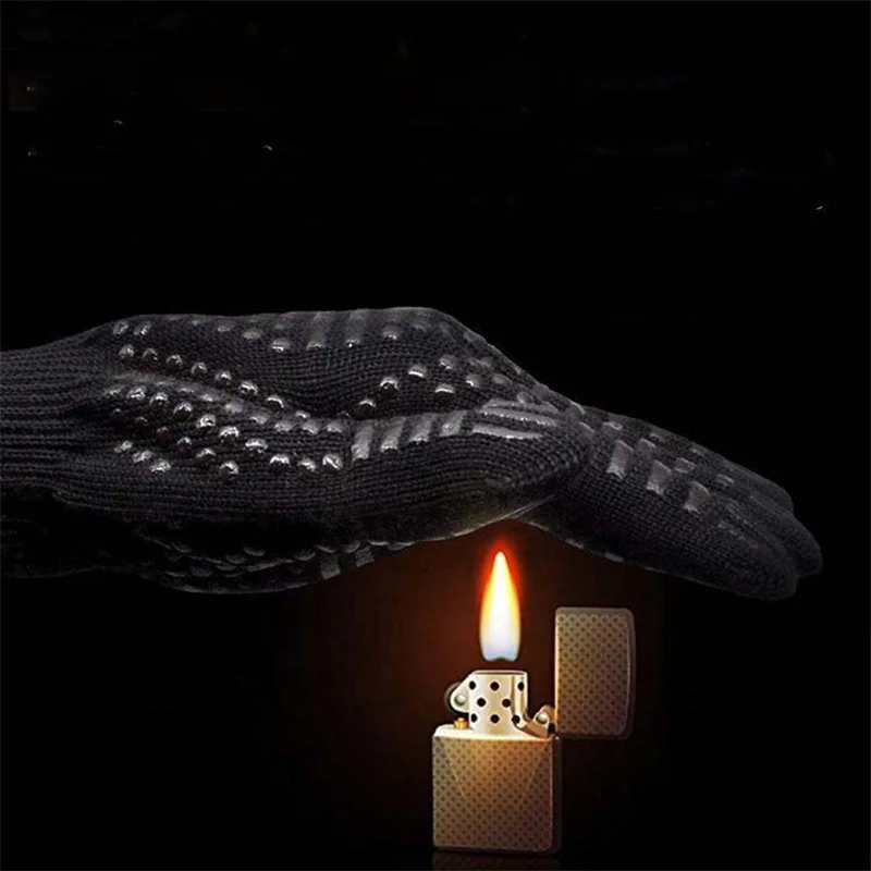 1 pcs Anti-scald Gloves Heat Glove Resistant BBQ Oven Gloves Kitchen Fireproof Barbecue Anti-slip For Cooking