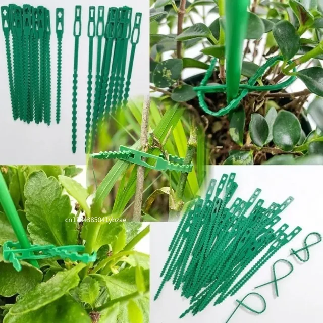 50-1000pcs Adjustable Plastic Plant Cable Ties Reusable Cable Ties for Garden Tree Climbing Support Plant Vine Tomato Stem Clip 5