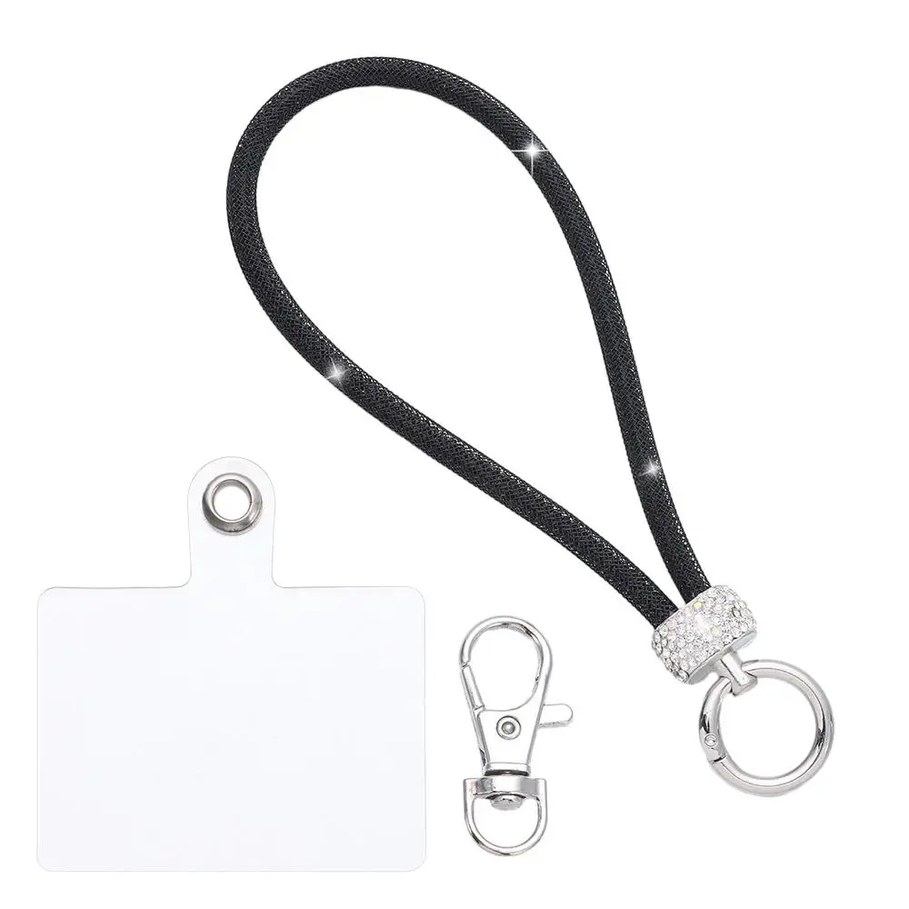 Keychain Rhinestone Phone Lanyard Luxury Bling Bling Bright Wrist Straps Diamond Crystal Anti-lost Rope Phone Accessories