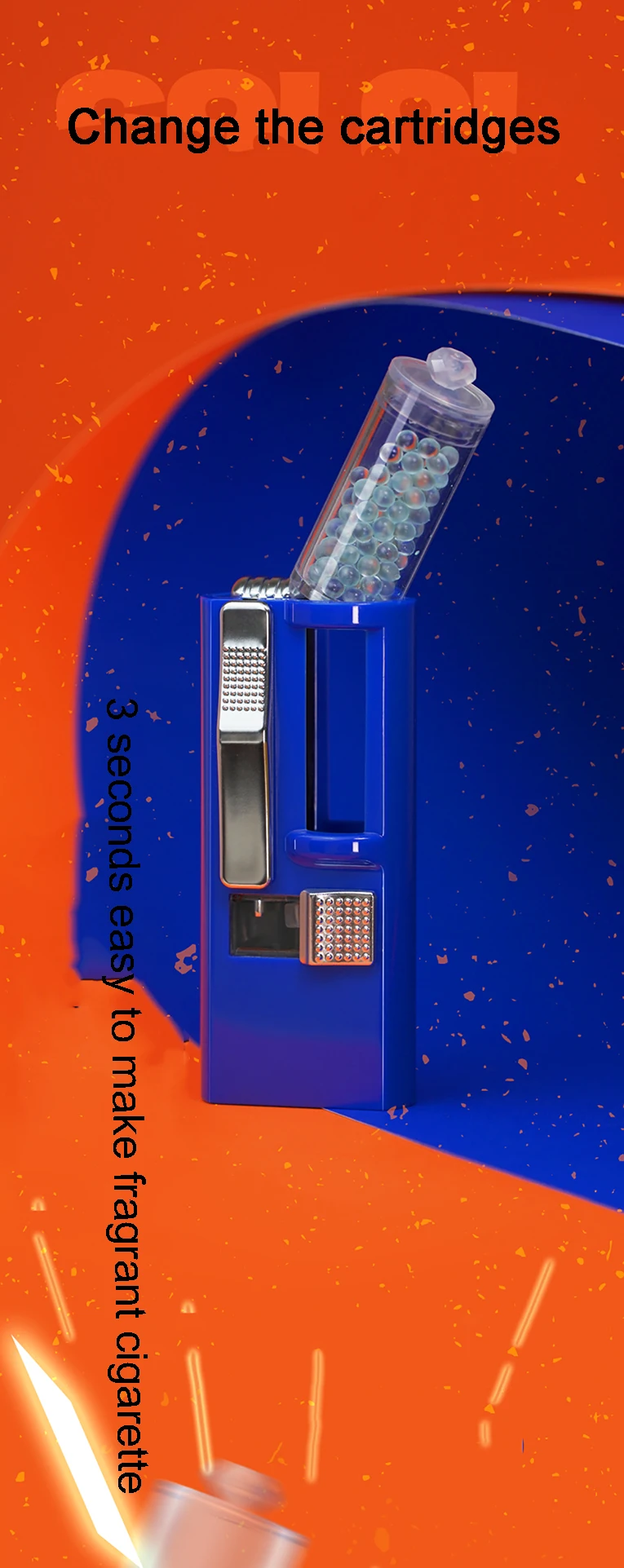 Description Picture 2 of itemMint Flavor Beads And Mixed Fruit Device Explosion Crush Ball Filter For Tobacco Cigarette Smoke Holder Smoking Accessories Men