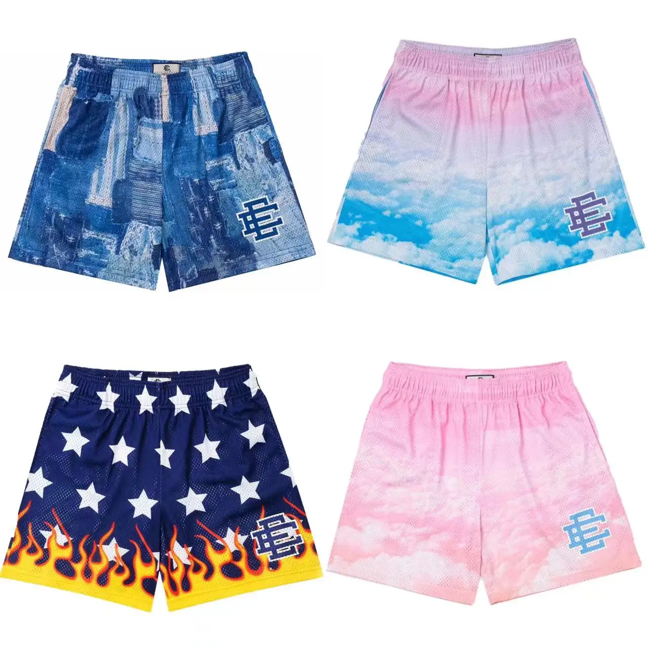 

New style Eric Emanuel Summer Men Shorts Casual Shorts Fitness Exercise Shorts Breathable Mesh Shorts Jogger Men's EE shorts
