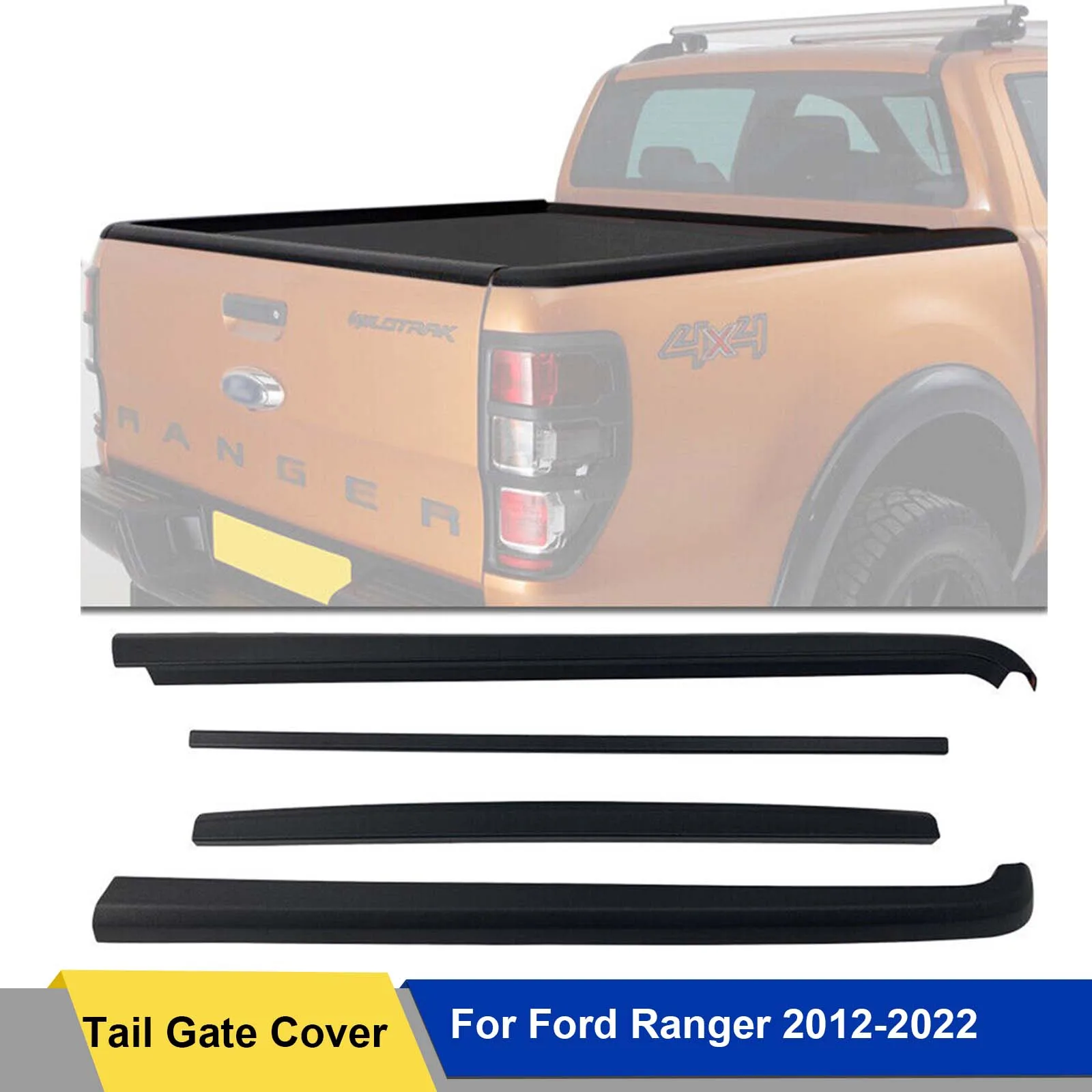 4PCS Bed Rail Cap TAILGATE RAIL GUARD CAP PROTECTOR COVER FOR FORD