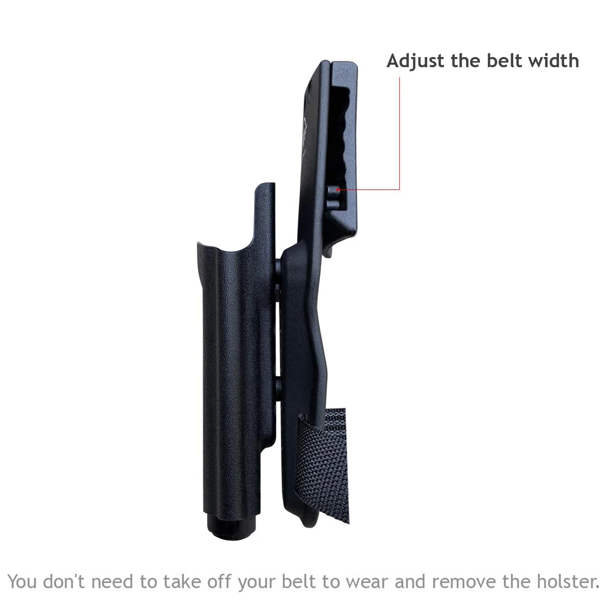 1911 Holster Kydex for Colt Commander 1911 .45 / 9mm / 4.25" PT1911 Outside Waistband Carry 1.5-2 Inch Belt Clip with Leggings