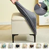 1pc Leaves Jacquard Square Ottoman Cover Elastic Soft Footrest Slipcovers Anti-slip Removable Footstool Cover for Home Decor 1