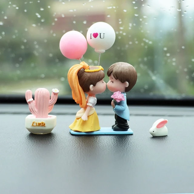 Car Interior Decoration Cute Cartoon Couples Action Figure Figurines  Balloon Ornament Auto Dashboard Accessories for Girls Gifts - AliExpress