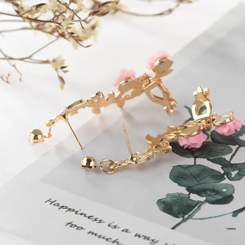 Retro Flower Crawler Earrings Metal Ear Cuff Earring for Women Girl Teen for ear clip earrings,clip earrings