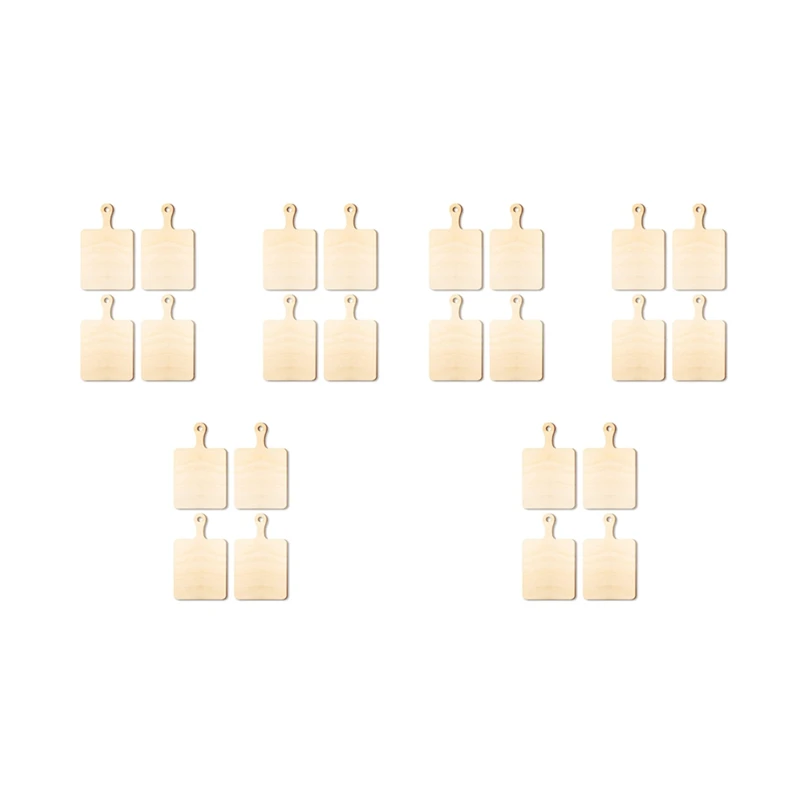 

Мини-разделочные доски деревянные пустые с ручкой, 24 шт.