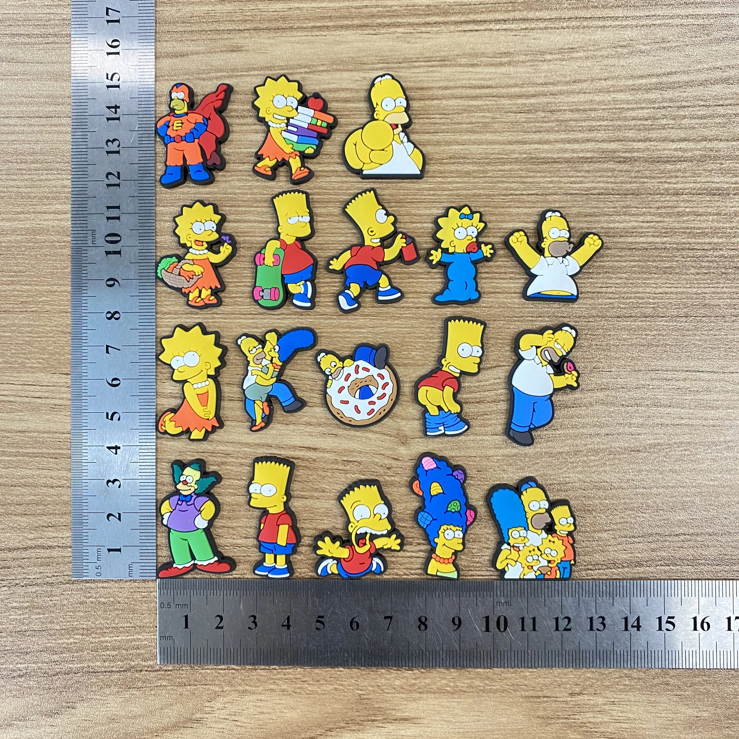 Anime Simpson Shoe Charms Set - Cute Sandal Accessories Badges
